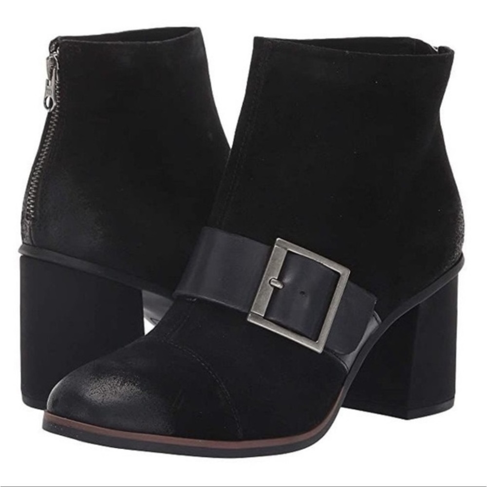 NEW KORKS Suede Buckle Bootie
